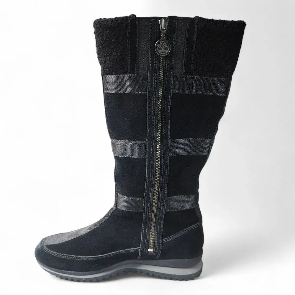 Timberland Tall Suede Vintage‎ Winter Boots Black 64691 Women's 9.5M